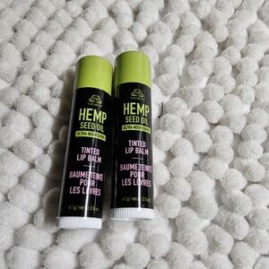 Lot of 2 Veilment Hemp Seed Oil Tinted Lip Balm 0.14 oz
